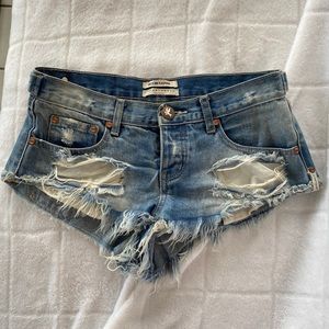 One Teaspoon Original Trash Whore Denim Shorts 24
